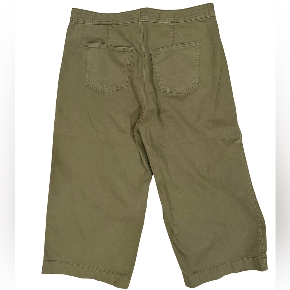 Ava & Viv High-Rise Wide Leg Ankle Jeans Olive Green Plus Size 18 - Picture 5 of 6